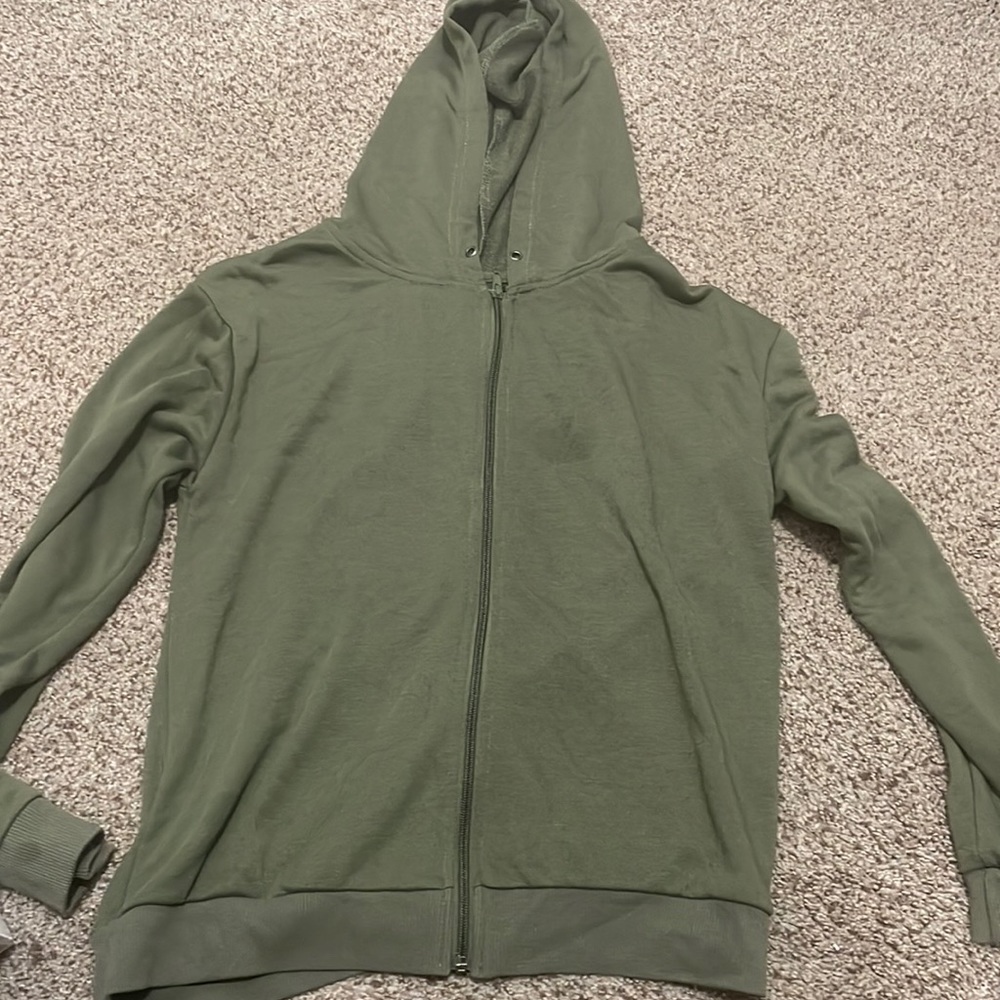 Green zip up